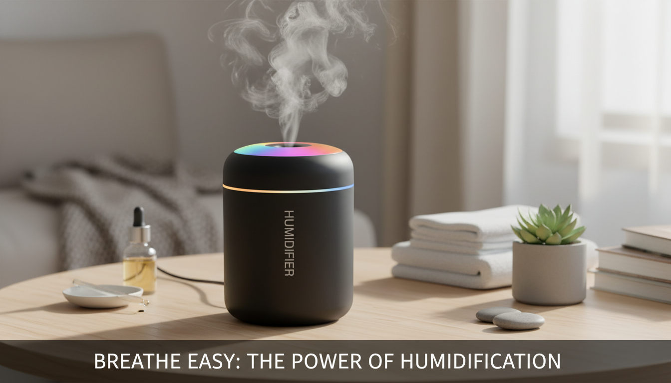 Mini USB Aroma Humidifier & Diffuser with Soft LED